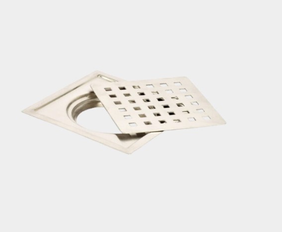PR-125 Flat Cut Floor Drain Stainless Steel Commercial Kitchen Heavy-Duty Grate Tray Water Drainage Rack Restaurant Industrial Food Prep Anti-Slip Rustproof Easy Clean Professional Grade Durable Flush Mount Seamless Finish